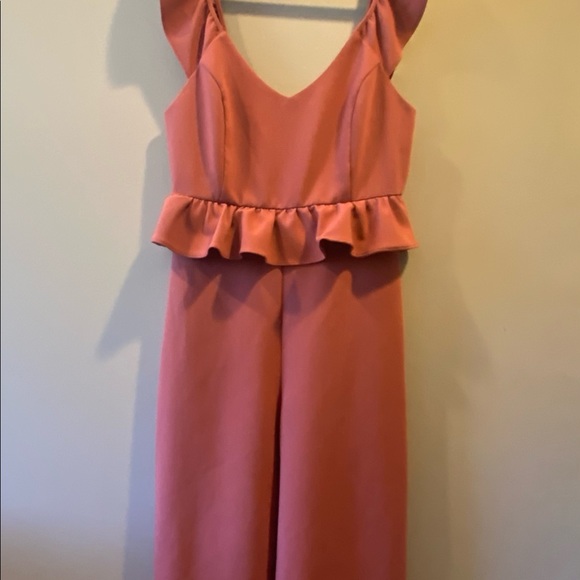 Gianni Bini Pink Peplum Jumpsuit |M| - Picture 2 of 14